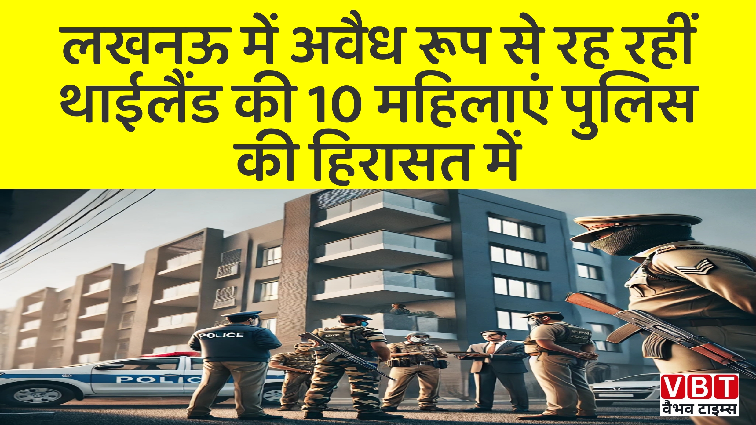 लखनऊ में अवैध रूप से रह रहीं थाईलैंड की 10 महिलाएं पुलिस की हिरासत में